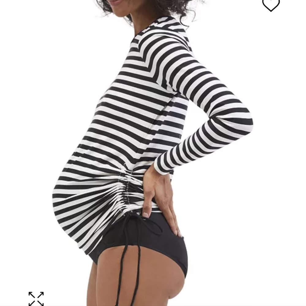 Motherhood maternity rash guard swim top